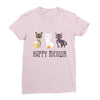 happy meowr Ladies Fitted T-Shirt