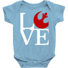 love rebels Baby Onesie