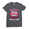 running mommy white Ladies Fitted T-Shirt