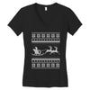 ugly santa claus Women's V-Neck T-Shirt