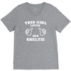 this girl loves her sheltie V-Neck Tee