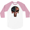 skull us flag 3/4 Sleeve Shirt