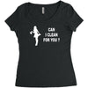 can i clean for you Women's Triblend Scoop T-shirt