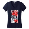 i think Women's V-Neck T-Shirt