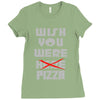 wish you were pizza Ladies Fitted T-Shirt