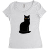 black cat Women's Triblend Scoop T-shirt