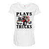 plays with trucks family matching Maternity Scoop Neck T-shirt