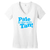 pale is the new tan! Women's V-Neck T-Shirt