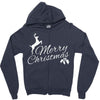 merry christmas flower Zipper Hoodie