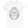 lion face lines Ladies Fitted T-Shirt