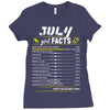 July Girl Facts Cancer Ladies Fitted T-Shirt