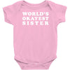 world's okayest sister Baby Onesie