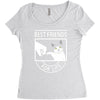 cat best friends for life Women's Triblend Scoop T-shirt