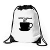 coffee snob Drawstring Bags