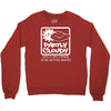 partly cloudy 100% getting wasted gift drugs drinking pissed bong fuun Crewneck Sweatshirt