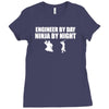 engineer by day ninja by night Ladies Fitted T-Shirt