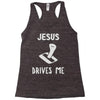 jesus drives me Racerback Tank