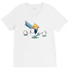 mighty hero atop a chicken V-Neck Tee