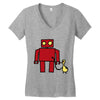 bird powered robot Women's V-Neck T-Shirt