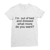 i'm oun of bed Ladies Fitted T-Shirt