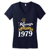 kings are born in 1979 Women's V-Neck T-Shirt