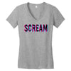 scream 3d Women's V-Neck T-Shirt