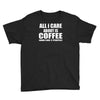 all i care about is coffee Youth Tee