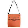 neuroscience humor Adjustable Strap Totes