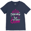 Celebrating With the 1st Birthday Queen V-Neck Tee