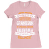 Super Cool Grandson Of A Freaking Awesome Grandma Ladies Fitted T-Shirt