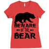 Beware Of The Bear Ladies Fitted T-Shirt