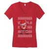 ugly santa dabbing Women's V-Neck T-Shirt