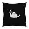 apatosaurus white Throw Pillow