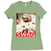 sloth astronaut swag Ladies Fitted T-Shirt