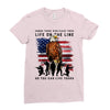 Honor Those Who Place Their Life On The Line Ladies Fitted T-Shirt
