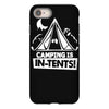 white ink camping is in tents funny iPhone 8 Case
