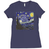 tardis starry night Ladies Fitted T-Shirt