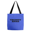 virginity rocks funny cool school church youth group abstinence purity Tote Bags