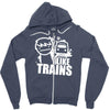 i like trains Zipper Hoodie