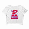 star spangled hammered Crop Top