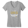 I Wear Gold For My Hero In Haven Women's V-Neck T-Shirt