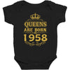 queens are born in 1958 Baby Bodysuit