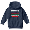 nobody's walking out on this fun old fashioned family christmas we're Youth Hoodie