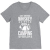 whiskey and camping! V-Neck Tee