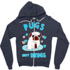 pugs not drugs Zipper Hoodie