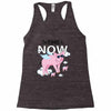 the time is now Racerback Tank