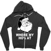 santa claus where my house at Zipper Hoodie
