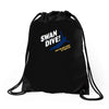 swan dive Drawstring Bags
