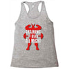 train to beat all might Racerback Tank
