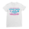 I Love Someone with Thyroid Cancer to The Moon and Back to Infinity Ladies Fitted T-Shirt